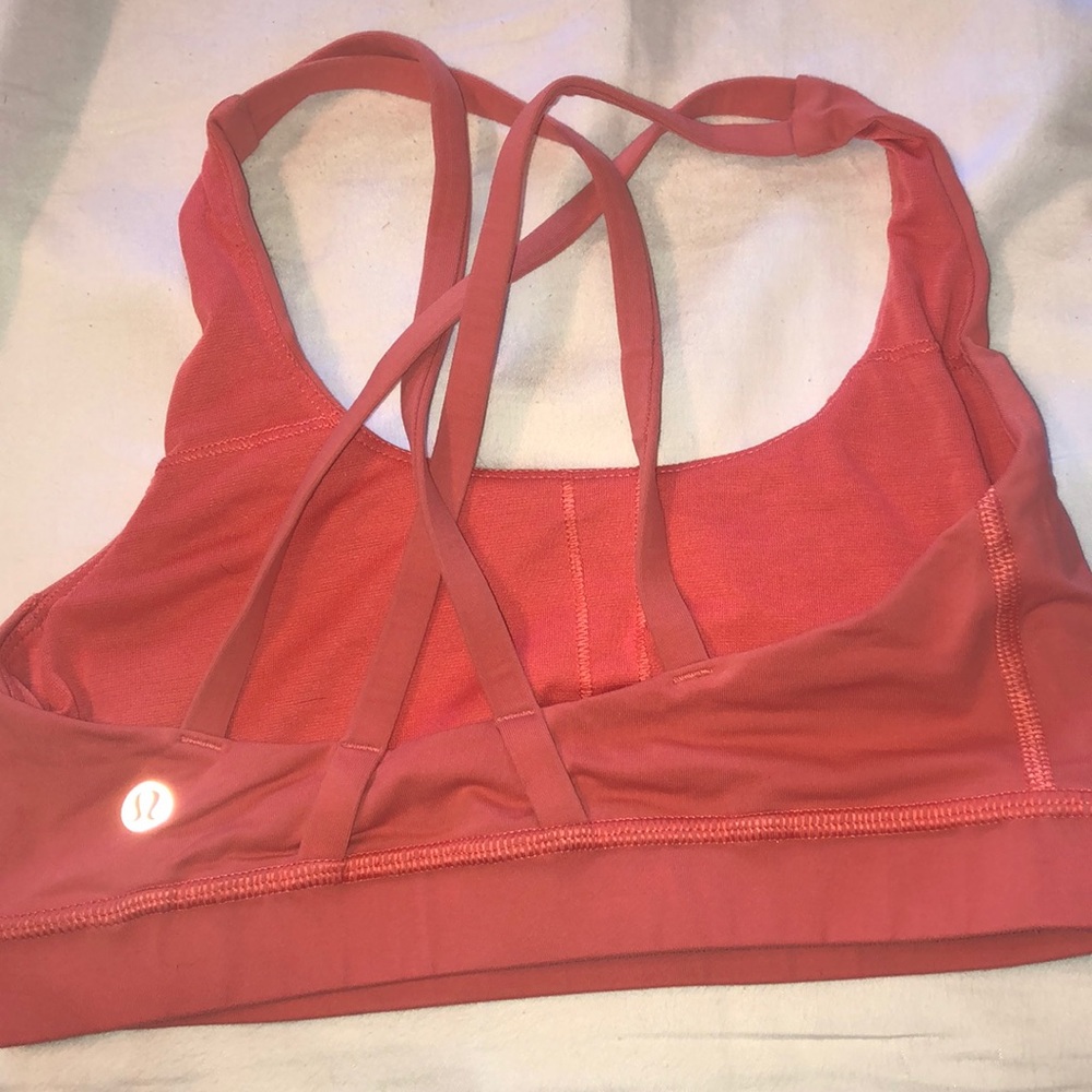 coral lululemon bra